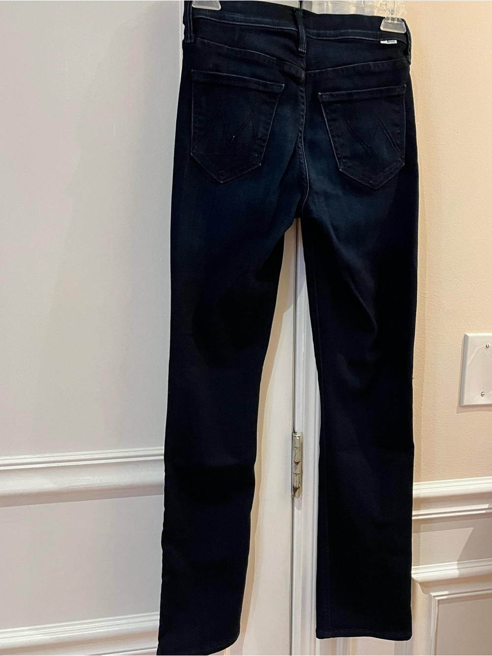 Mother Mid Rise Dazzler Ankle Jeans Womens 25 Now Or Never Blue Raw Hem Straight
